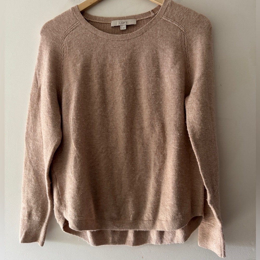 LOFT Brown Oversized Sweater‎ - Wool and Alpaca Blend Mix